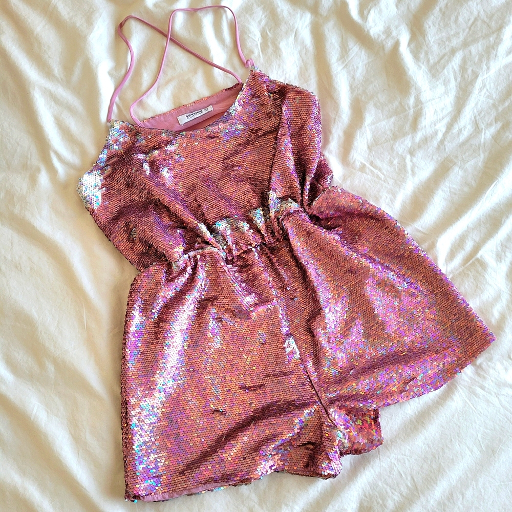 Ban.do Pink Sequined Romper